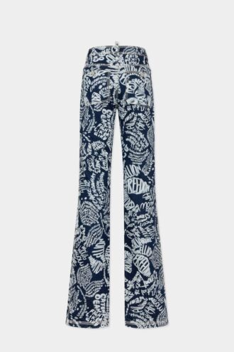 Jeans Dalma con lavaggio Dark Flower