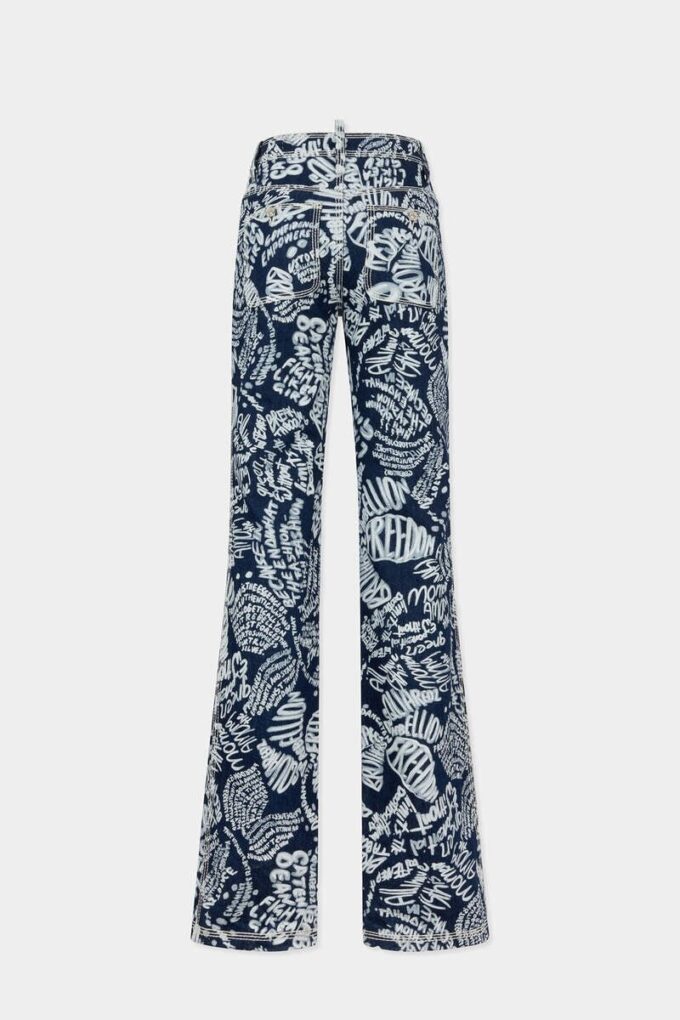 Jeans Dalma con lavaggio Dark Flower Jeans Dalma con lavaggio Dark Flower