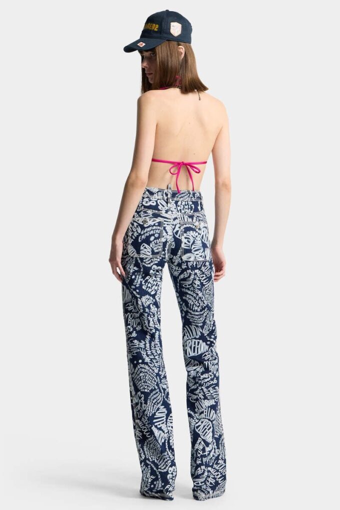 Jeans Dalma con lavaggio Dark Flower Jeans Dalma con lavaggio Dark Flower