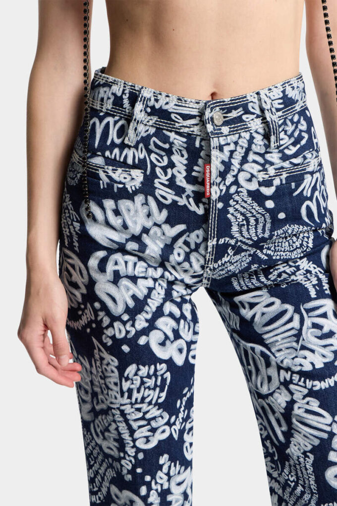 Jeans Dalma con lavaggio Dark Flower Jeans Dalma con lavaggio Dark Flower