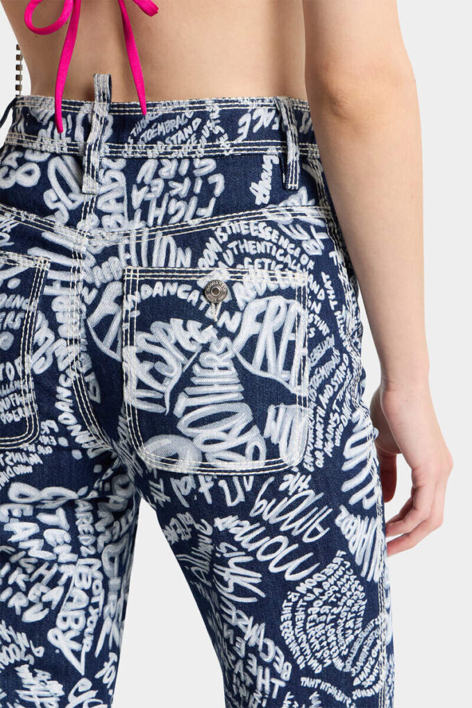 Jeans Dalma con lavaggio Dark Flower Jeans Dalma con lavaggio Dark Flower
