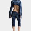 Jeans estivi scuri senza cerniera Jeans estivi scuri senza cerniera