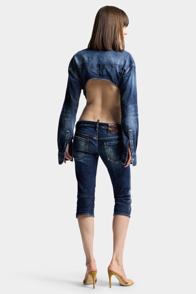 Jeans estivi scuri senza cerniera Jeans estivi scuri senza cerniera