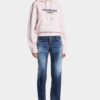 Jeans Jenna con lavaggio a macchie rosse medie Jeans Jenna con lavaggio a macchie rosse medie