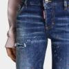 Jeans Jenna con lavaggio a macchie rosse medie Jeans Jenna con lavaggio a macchie rosse medie