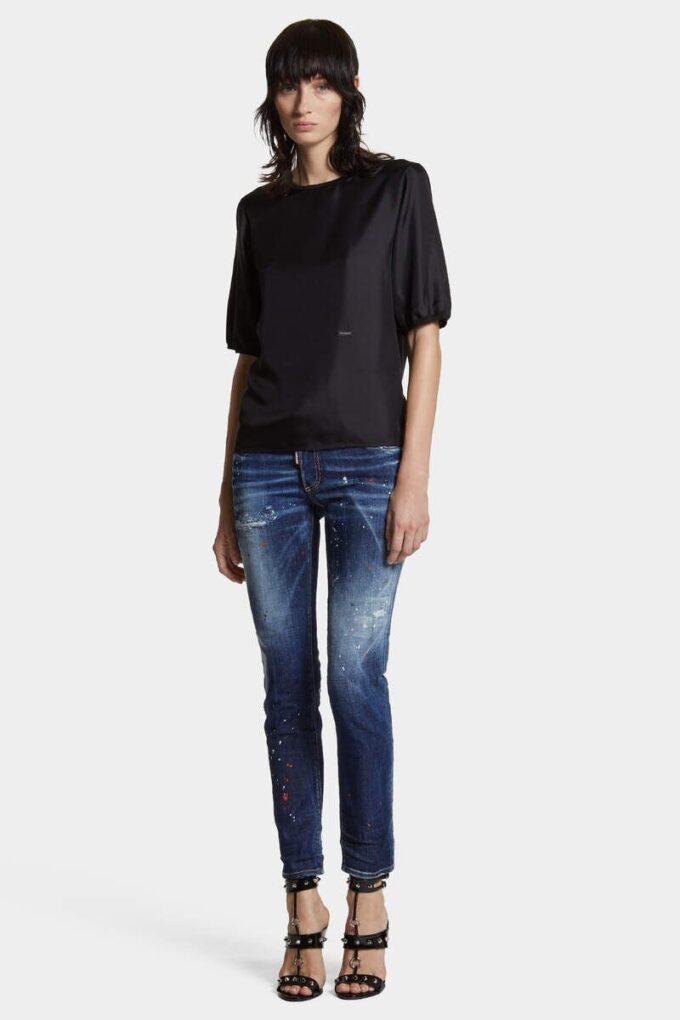 Jeans Jennifer a vita media con lavaggio facile Jeans Jennifer a vita media con lavaggio facile