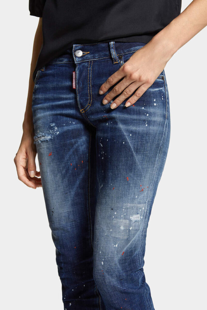 Jeans Jennifer a vita media con lavaggio facile Jeans Jennifer a vita media con lavaggio facile