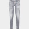 Jeans Jennifer a vita media con lavaggio grigio spazzolato Jeans Jennifer a vita media con lavaggio grigio spazzolato