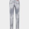 Jeans Jennifer a vita media con lavaggio grigio spazzolato Jeans Jennifer a vita media con lavaggio grigio spazzolato