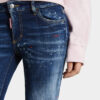 Jeans Jennifer a vita media con lavaggio rosso a macchie medie Jeans Jennifer a vita media con lavaggio rosso a macchie medie