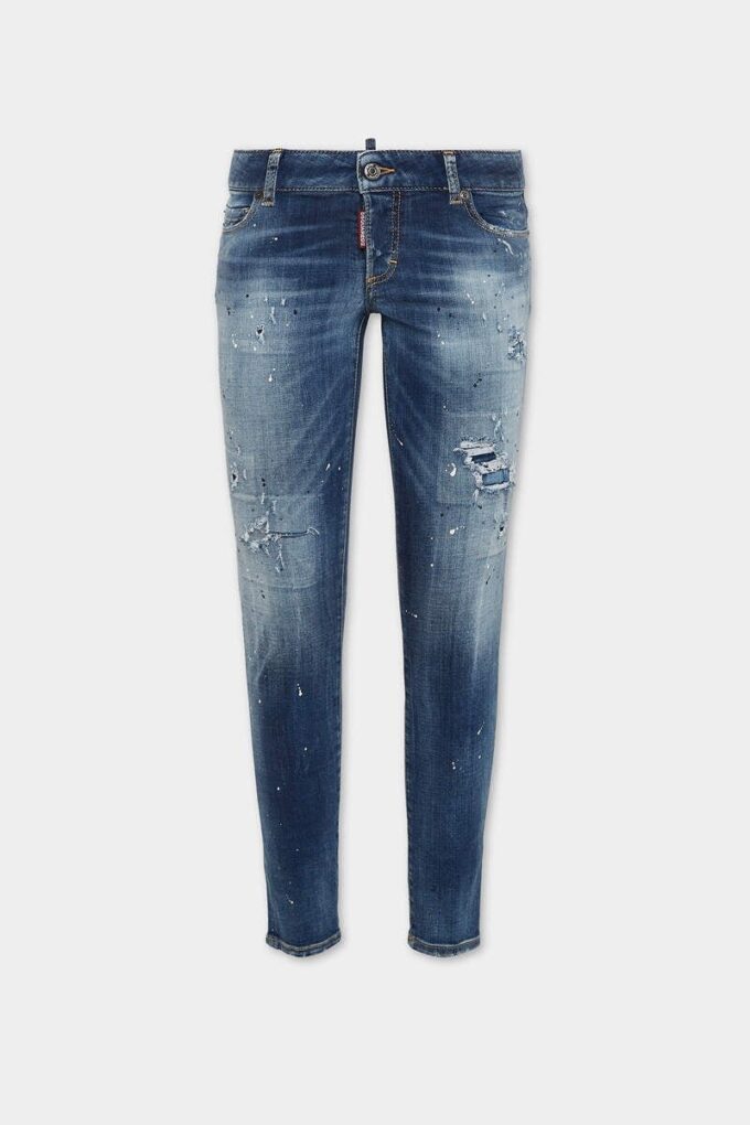 Jeans Jennifer con lavaggio medio e cristalli Jeans Jennifer con lavaggio medio e cristalli