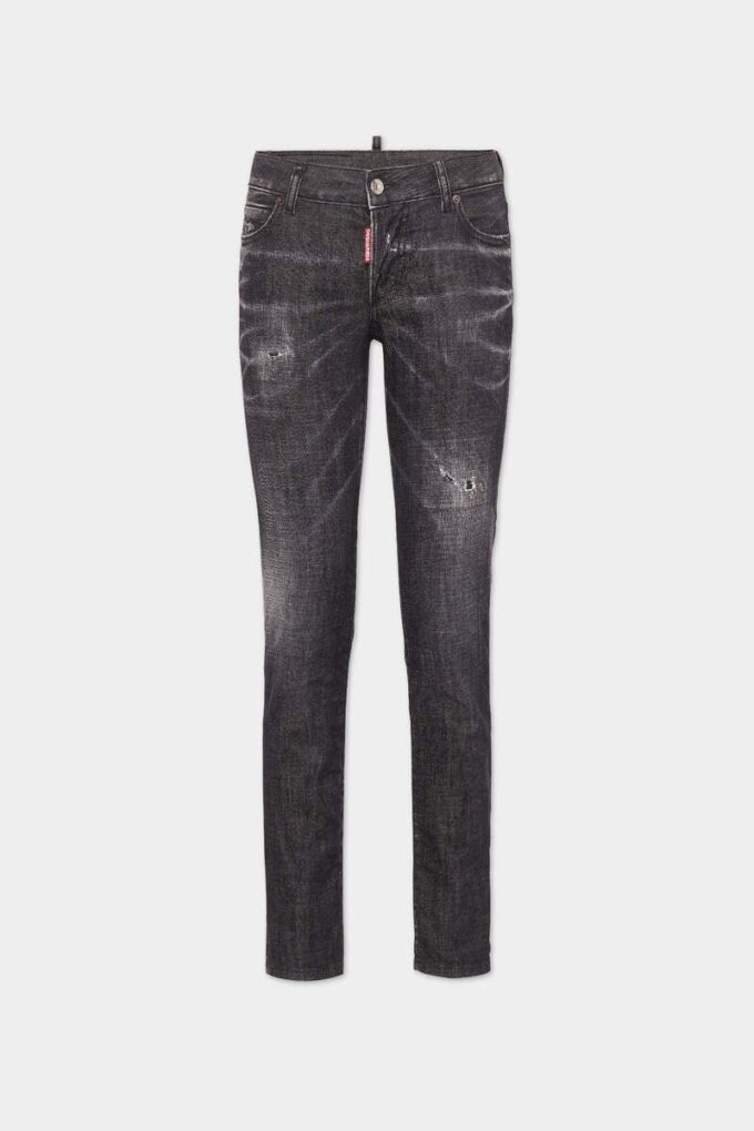 Jeans Jennifer neri a vita media, facili da lavare Jeans Jennifer neri a vita media, facili da lavare