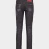 Jeans Jennifer neri a vita media, facili da lavare Jeans Jennifer neri a vita media, facili da lavare