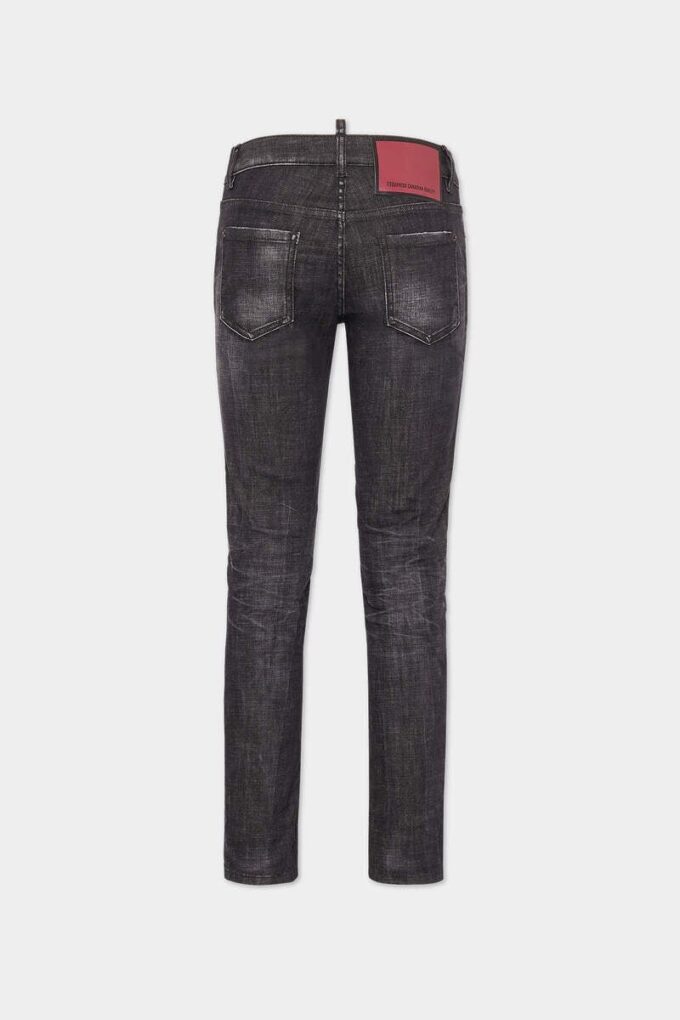 Jeans Jennifer neri a vita media, facili da lavare Jeans Jennifer neri a vita media, facili da lavare