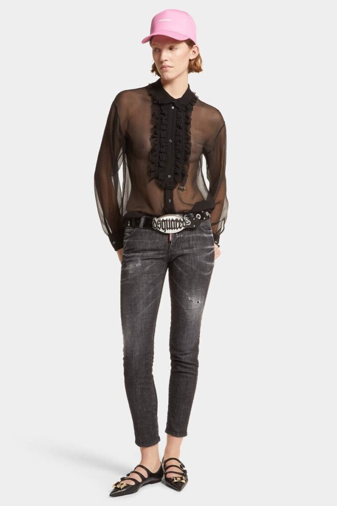 Jeans Jennifer neri a vita media, facili da lavare Jeans Jennifer neri a vita media, facili da lavare