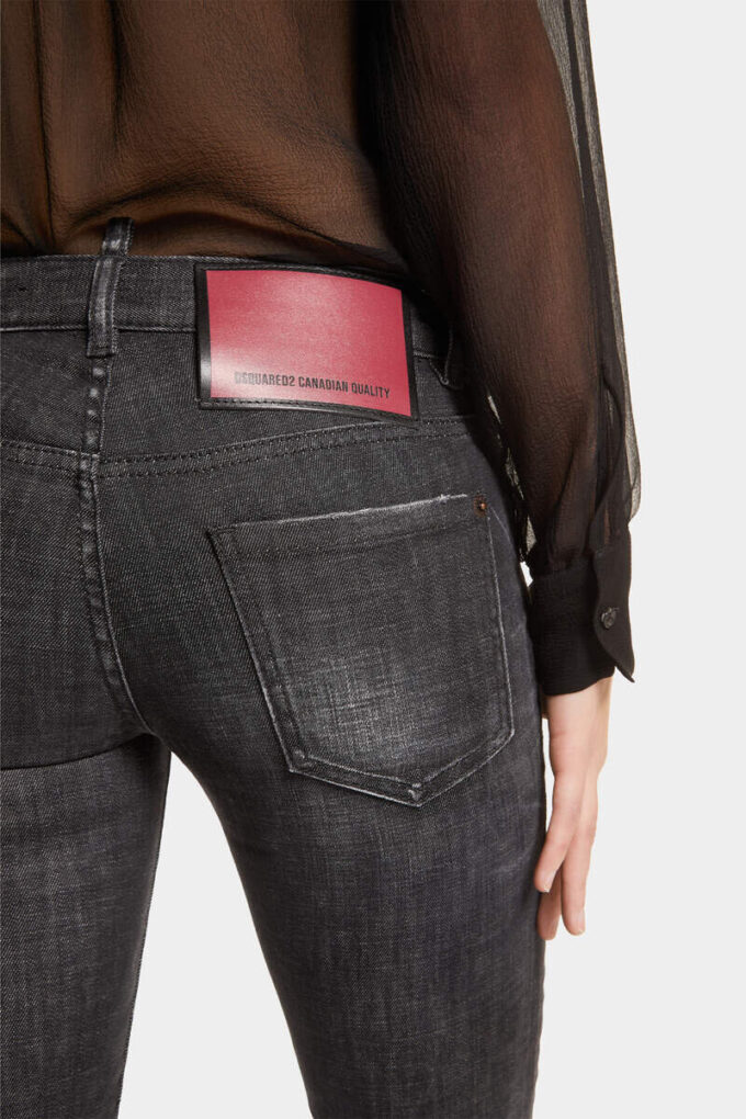 Jeans Jennifer neri a vita media, facili da lavare Jeans Jennifer neri a vita media, facili da lavare