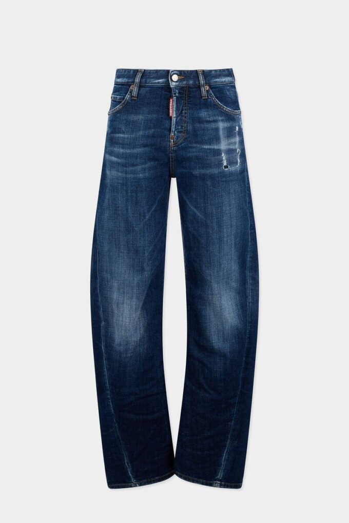 Jeans larghi con effetto twist e lavaggio scuro Smoker Jeans larghi con effetto twist e lavaggio scuro Smoker