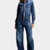 Jeans larghi con effetto twist e lavaggio scuro Smoker Jeans larghi con effetto twist e lavaggio scuro Smoker