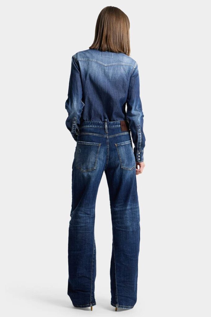 Jeans larghi con effetto twist e lavaggio scuro Smoker Jeans larghi con effetto twist e lavaggio scuro Smoker