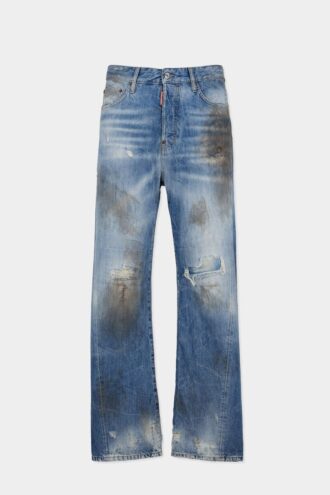 Jeans Loose Twist con lavaggio leggermente sporco