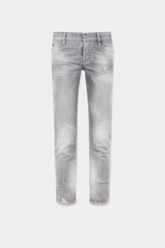 Jeans skinny con lavaggio grigio spazzolato