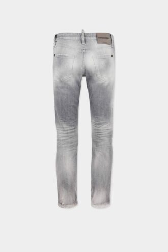 Jeans skinny con lavaggio grigio spazzolato