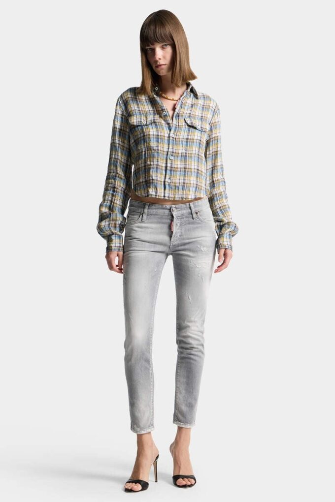 Jeans skinny con lavaggio grigio spazzolato Jeans skinny con lavaggio grigio spazzolato
