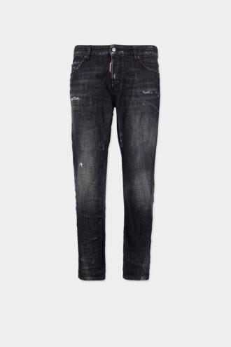 Jeans slim twist con effetto black fog