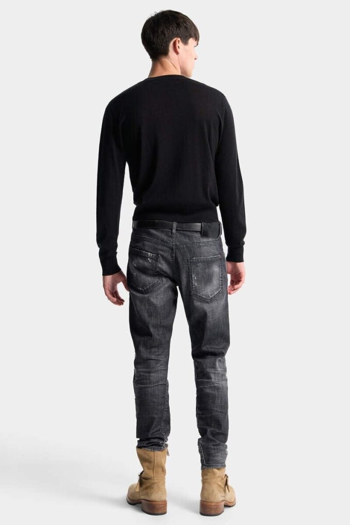 Jeans slim twist con effetto black fog Jeans slim twist con effetto black fog