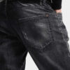 Jeans slim twist con effetto black fog Jeans slim twist con effetto black fog