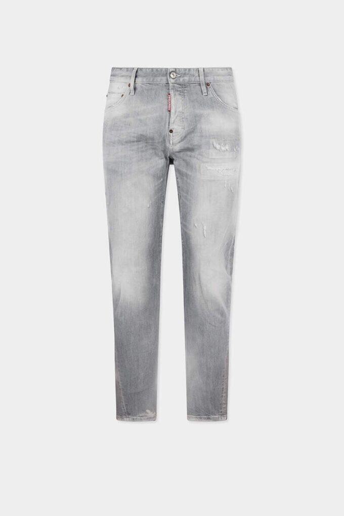 Jeans slim twist con lavaggio grigio spazzolato Jeans slim twist con lavaggio grigio spazzolato