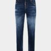 Jeans Teddy con lavaggio a macchie rosse medie Jeans Teddy con lavaggio a macchie rosse medie