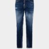 Jeans Teddy con lavaggio a macchie rosse medie Jeans Teddy con lavaggio a macchie rosse medie