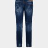 Jeans Teddy con lavaggio a macchie rosse medie Jeans Teddy con lavaggio a macchie rosse medie