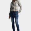 Jeans Teddy con lavaggio a macchie rosse medie Jeans Teddy con lavaggio a macchie rosse medie