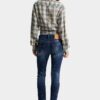 Jeans Teddy con lavaggio a macchie rosse medie Jeans Teddy con lavaggio a macchie rosse medie