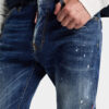 Jeans Teddy con lavaggio a macchie rosse medie Jeans Teddy con lavaggio a macchie rosse medie