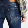 Jeans Teddy con lavaggio a macchie rosse medie Jeans Teddy con lavaggio a macchie rosse medie