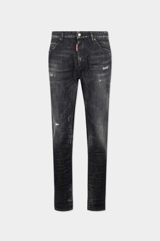 Jeans Teddy con lavaggio Black Fog