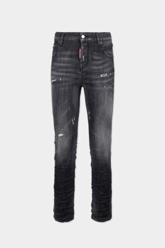 Jeans Teddy con lavaggio Black Fog
