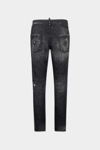 Jeans Teddy con lavaggio Black Fog
