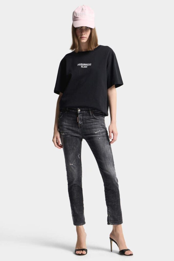 Jeans Teddy con lavaggio Black Fog Jeans Teddy con lavaggio Black Fog