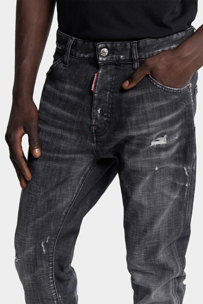 Jeans Teddy con lavaggio Black Fog Jeans Teddy con lavaggio Black Fog