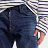 Jeans Teddy con lavaggio scuro pulito