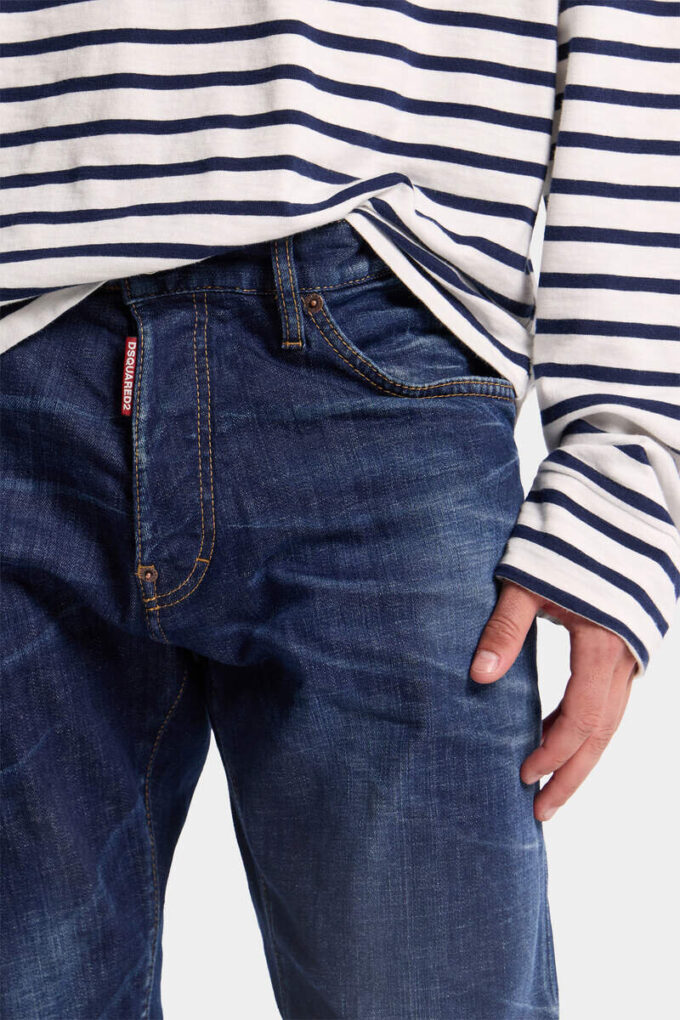 Jeans Teddy con lavaggio scuro pulito