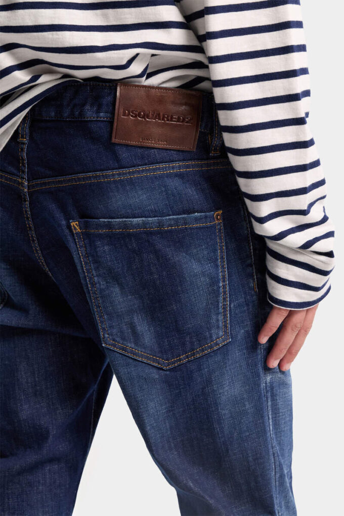 Jeans Teddy con lavaggio scuro pulito