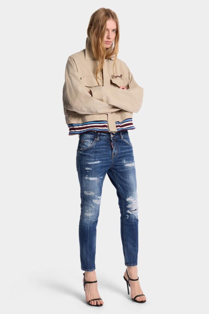 Jeans Teddy con lavaggio strappato medio Jeans Teddy con lavaggio strappato medio