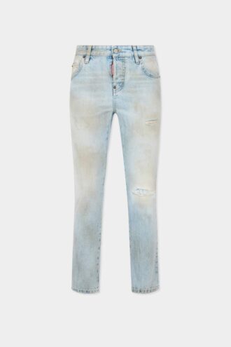 Jeans Teddy dal lavaggio chiaro
