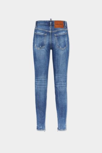 Jeans Twiggy a vita media con lavaggio medio