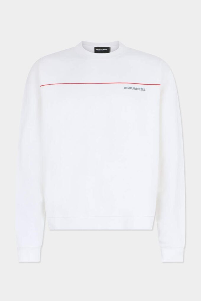 Maglia girocollo Dsquared2 Tape dalla vestibilità comoda Maglia girocollo Dsquared2 Tape dalla vestibilità comoda